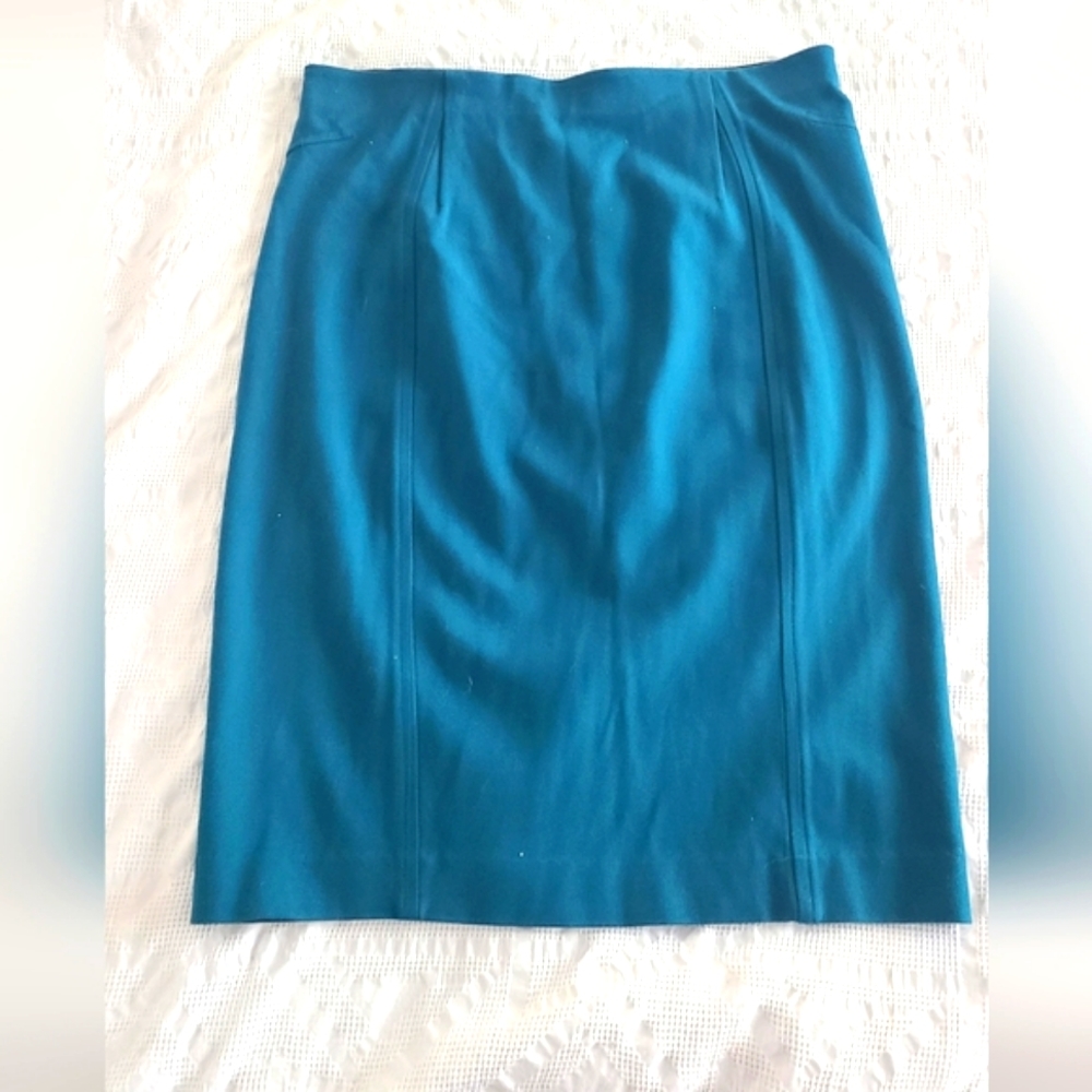 Teal bodycon pencil skirt